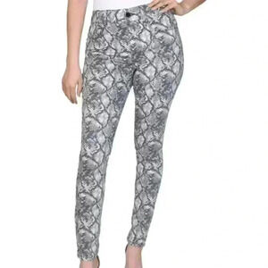 Seven 7 Tummyless High Rise Skinny in Natural Python Size 12 EUC